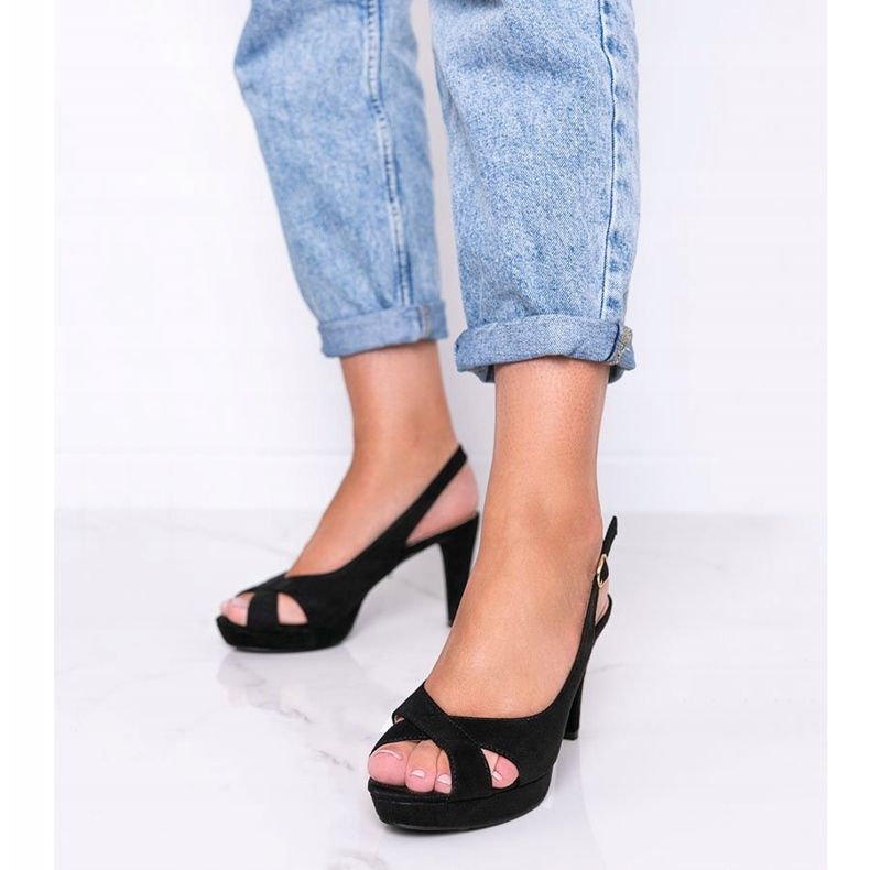 Sandalias negras de tacón alto de Big Girl negro 1