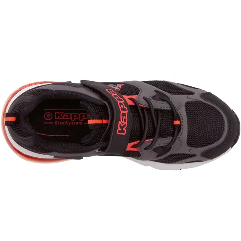 Zapatos para niños Kappa Yero negro-gris-coral 260891K 1129 rojo 1