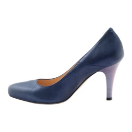 Mojo Zapatos de salón cómodos tacones azules metalizados multicolor 2