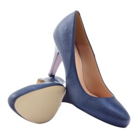 Mojo Zapatos de salón cómodos tacones azules metalizados multicolor 3