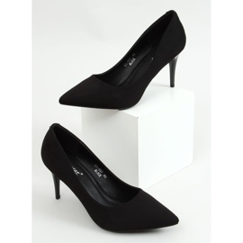 Tacones negros sobre un tacón cómodo LL-88p Negro 3