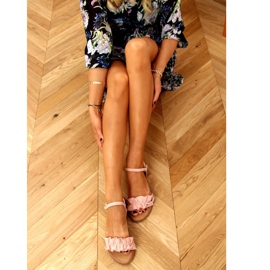 Sandalias de mujer rosa WL1635 Nude rosado 1
