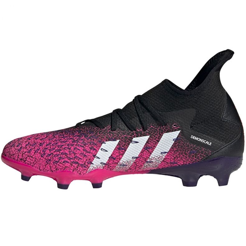 Botas de fútbol adidas Predator Freak.3 Fg M FW7514 negro, negro, rosa rosado 2