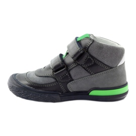 Botas de velcro gris y verde Bartek 91756 negro multicolor 2