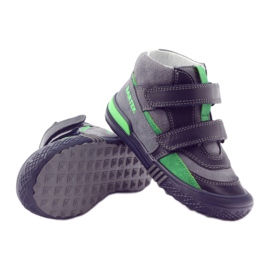 Botas de velcro gris y verde Bartek 91756 negro multicolor 3