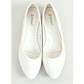 Bailarinas lisas lacadas en blanco CC201 Blanco 3