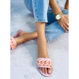 Pantuflas con cadena rosa 7857 Light Pink 2