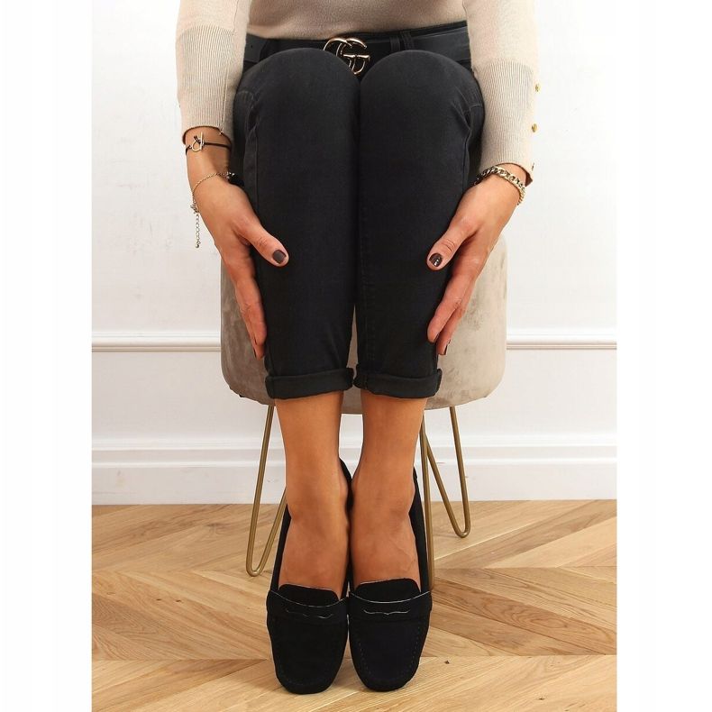 Negro Mocasines de mujer S-980 Black 1