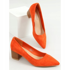 Zapatos de salón con tacones de madera naranja CL75P Naranja 3