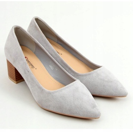 Zapatos con tacón de madera gris CL75P Gris 3