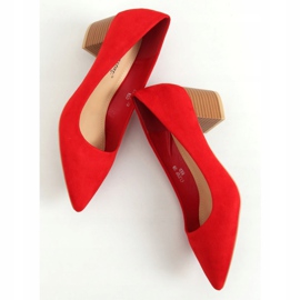 Salón con tacones de madera rojo CL75P Rojo 3