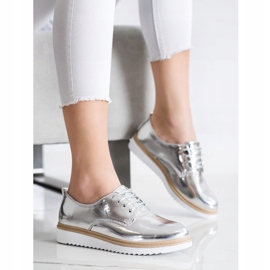 SHELOVET Zapatos Plateados Lacados plata 2