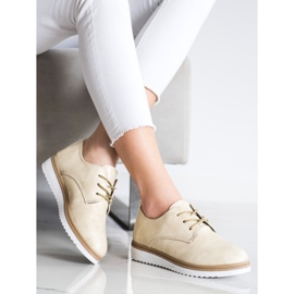 SHELOVET Zapatos brogue beige casuales 3