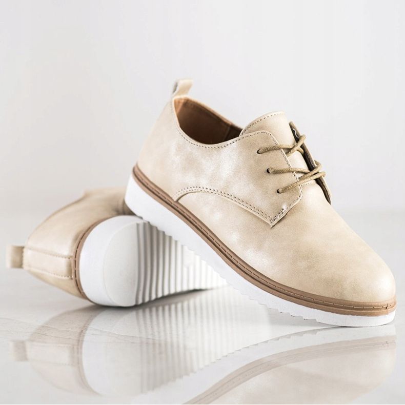 SHELOVET Zapatos brogue beige casuales 1