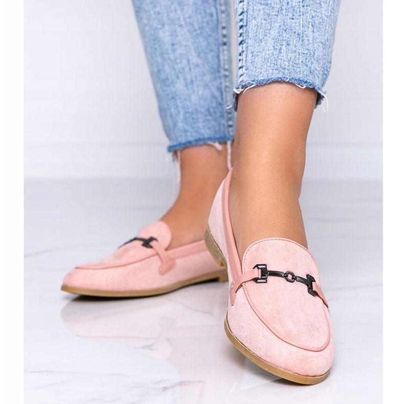 Mocasines Juliette de ante ecológico rosa rosado 1 Mocasines Juliette de ante ecológico rosa rosado 1