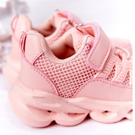 Zapatillas deportivas para niños con suela iluminada Led rosa ¡Tan genial! rosado 3