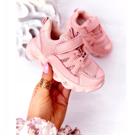 Zapatillas deportivas para niños con suela iluminada Led rosa ¡Tan genial! rosado 1