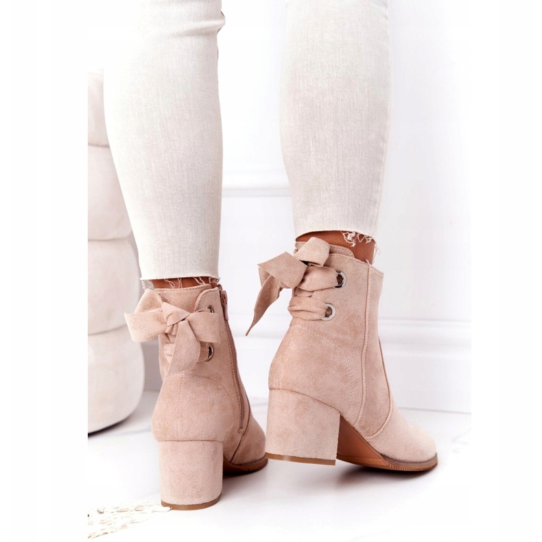 PJ1 Botas cálidas de mujer con tacón Beige Kayla 3 PJ1 Botas cálidas de mujer con tacón Beige Kayla 3