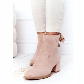 PJ1 Botas cálidas de mujer con tacón Beige Kayla 2