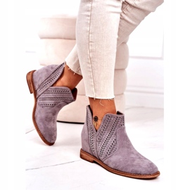 Botas caladas en cuña Grey Melanie gris 3 Botas caladas en cuña Grey Melanie gris 3