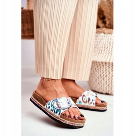 Pantuflas de Mujer Big Star Metallic Pattern DD274127 blanco púrpura plata verde 1