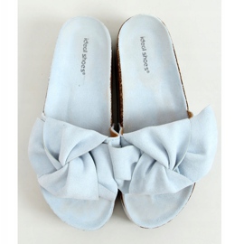 Azul 8228 Pantuflas suela alta azul 3