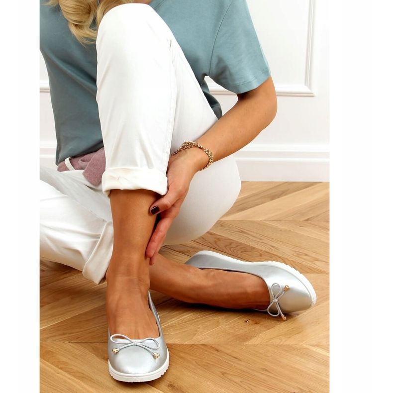 Bailarinas de mujer plateadas DY-10 Silver plata 1