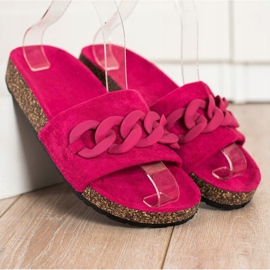 SHELOVET Zapatillas de moda con adorno naranja 3