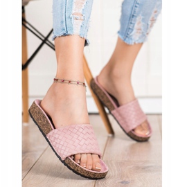 SHELOVET Zapatillas trenzadas de moda rosado 3