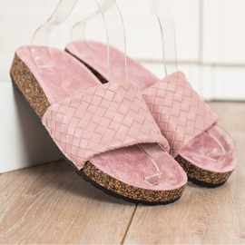 SHELOVET Zapatillas trenzadas de moda rosado 2
