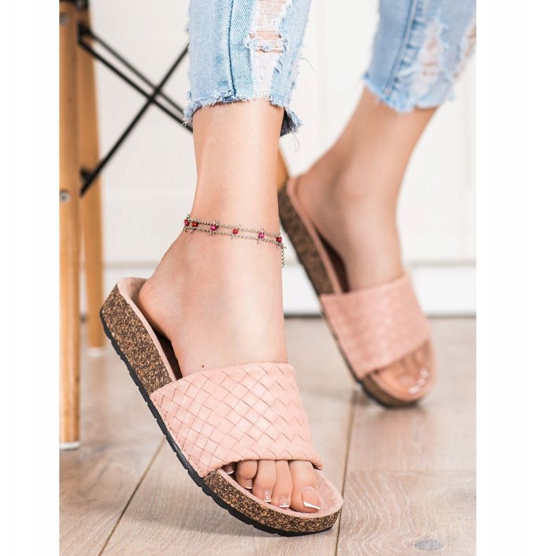 SHELOVET Zapatillas trenzadas de moda marrón 1