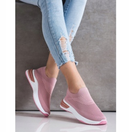 SHELOVET Zapatillas sin cordones rosa 2