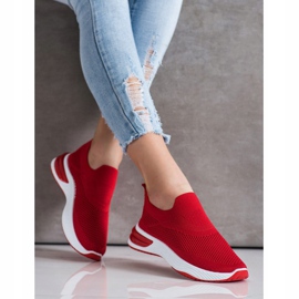 SHELOVET Zapatillas sin cordones rojo 1