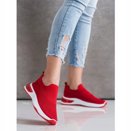 SHELOVET Zapatillas sin cordones rojo 2
