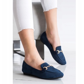 Mocasines VINCEZA Glitter azul marino azul 2