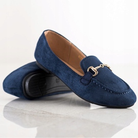 Mocasines VINCEZA Glitter azul marino azul 1