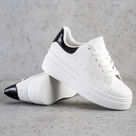 SHELOVET Zapatillas cómodas blanco 1