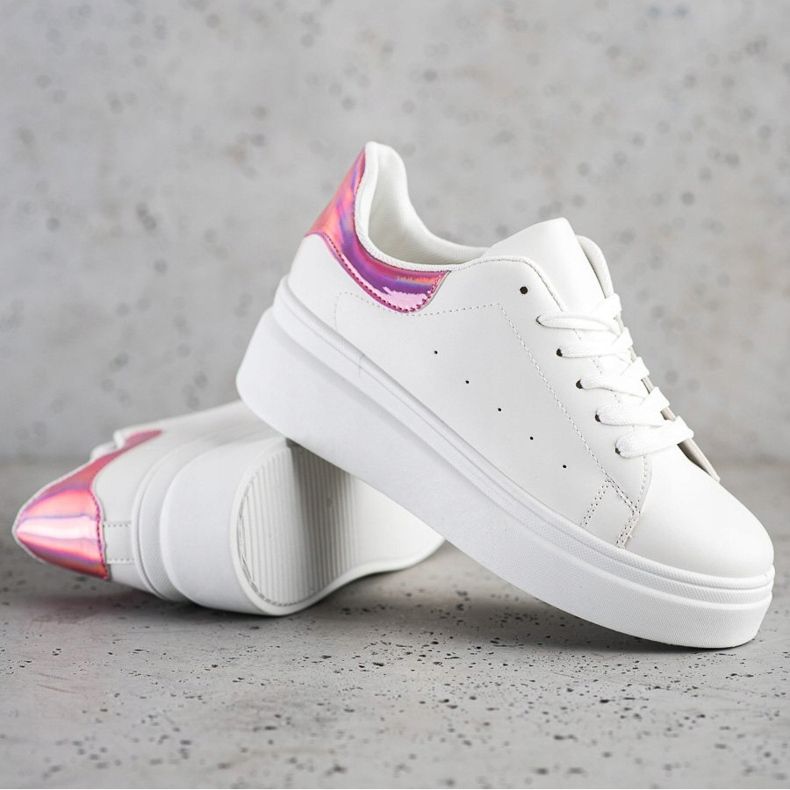 SHELOVET Zapatillas cómodas blanco 1