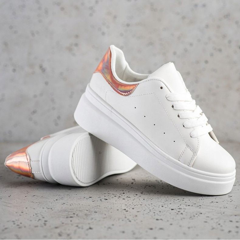 SHELOVET Zapatillas cómodas blanco 1