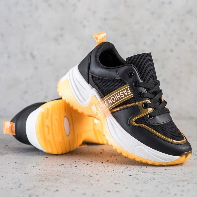 SHELOVET Zapatillas con zapatos de moda de malla negro 2 SHELOVET Zapatillas con zapatos de moda de malla negro 2