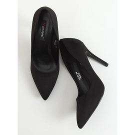 Zapatos de salón en ante negro GG-70 Negro 3