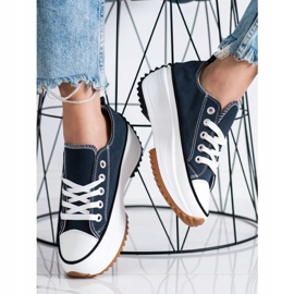 SHELOVET Zapatillas en una plataforma alta azul 3