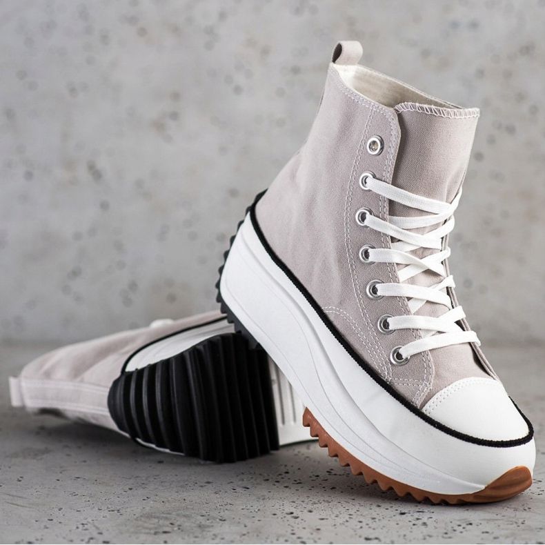 SHELOVET Zapatillas altas en la plataforma gris 1