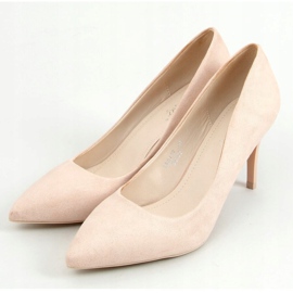 Zapatos cómodos con un alfiler beige LE012P beige 3
