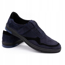 Polbut Zapato casual hombre piel 2102 azul marino negro 3