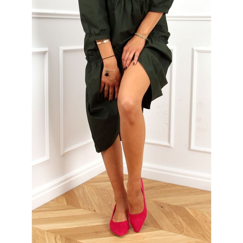 Salón tacón bajo fucsia CC205P Fucsia rosado 2