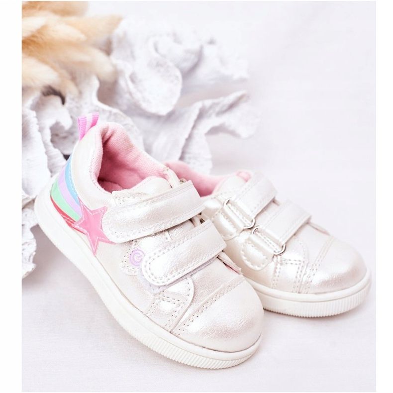 PE1 Zapatos Deportivos Infantiles De Ecopiel Con Arco Iris Blanco Jazmín multicolor 1 PE1 Zapatos Deportivos Infantiles De Ecopiel Con Arco Iris Blanco Jazmín multicolor 1