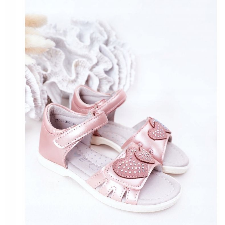 PE1 Sandalias Infantiles Con Velcro Pink My Heart rosado 1