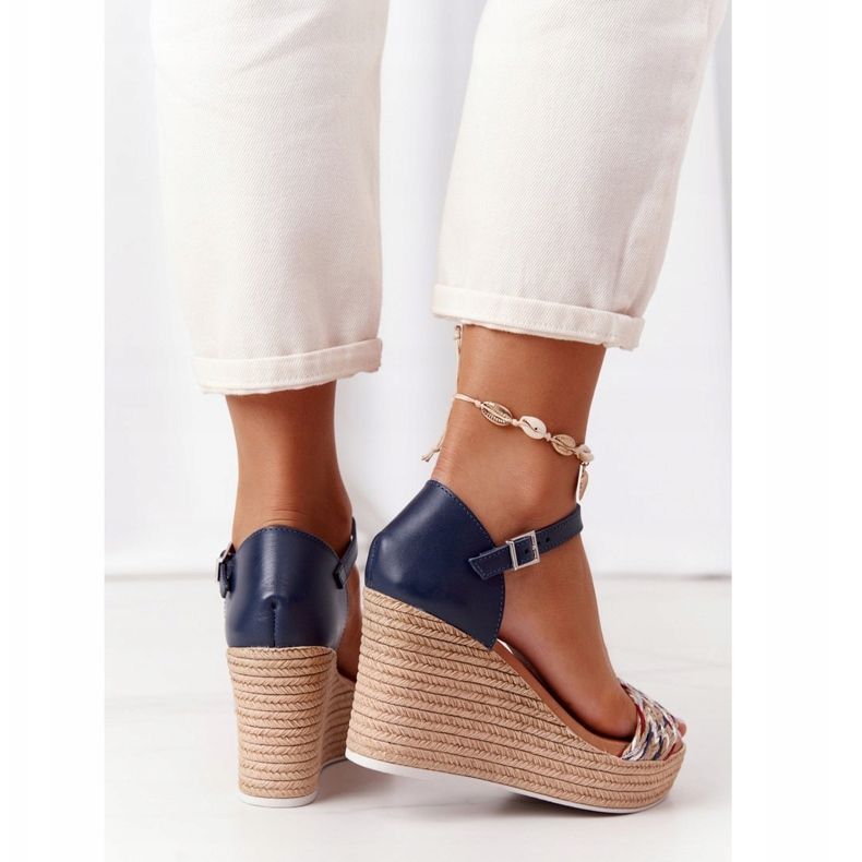 Sandalias Cuña Piel Maciejka L4869-17 Azul Marino 1 Sandalias Cuña Piel Maciejka L4869-17 Azul Marino 1