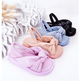 FR1 Sandalias Infantiles Con Puño Chicle Negro 1